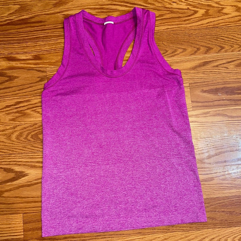 Athleta Magenta Ombre Racerback Tank Top